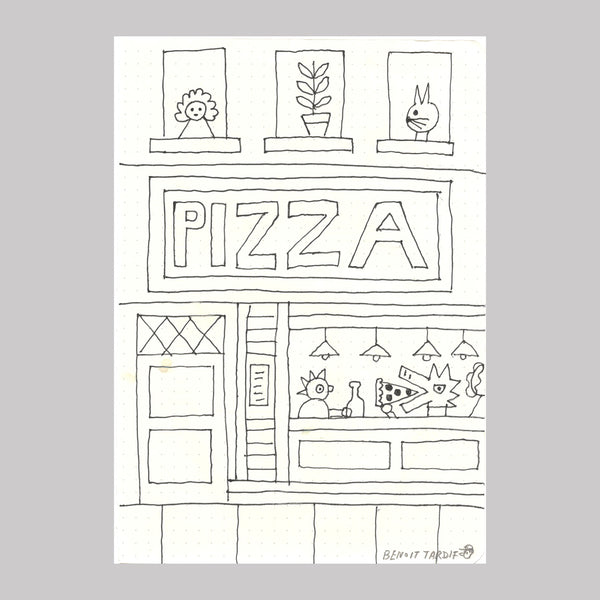 PIZZA DUPLEX (Original Drawing) — by Benoit Tardif