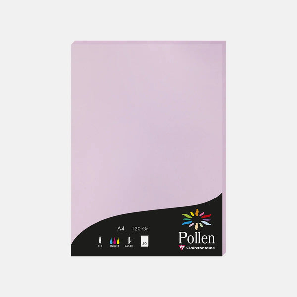LILAC PACK OF PAPER SHEETS POLLEN, 8.5" X 11, 120g — by Clairefontaine
