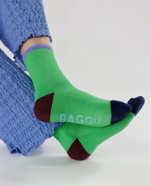 RIBBED SOCK “ALOE MIX” (VARIOUS SIZES) — by Baggu – Paperole