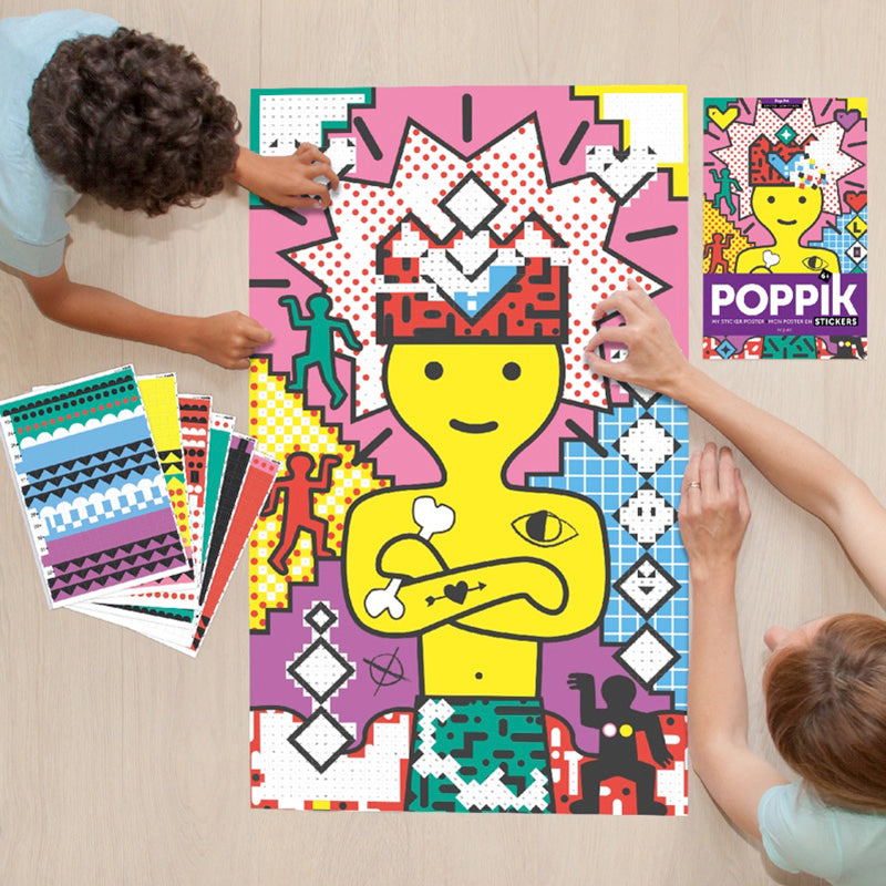 GIANT POSTER + 1600 STICKERS (6-12 YEARS OLD) “POP ART” — by Poppik