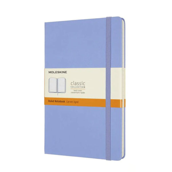 CLASSIC HARD COVER, HYDRANGEA BLUE (Different sizes + styles) — by Moleskine