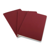 SET OF 3 CRANBERRY RED CAHIER JOURNAL (Different sizes + styles) — by Moleskine