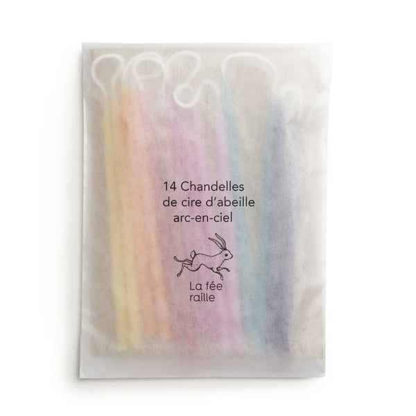 RAINBOW BEESWAX PARTY CANDLES — by La fée raille