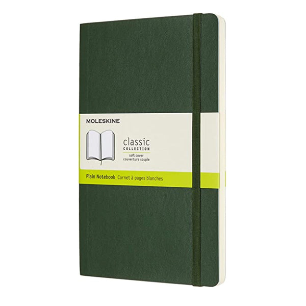 CLASSIC SOFT COVER, MYRTLE GREEN (Different sizes + styles) — by Moleskine