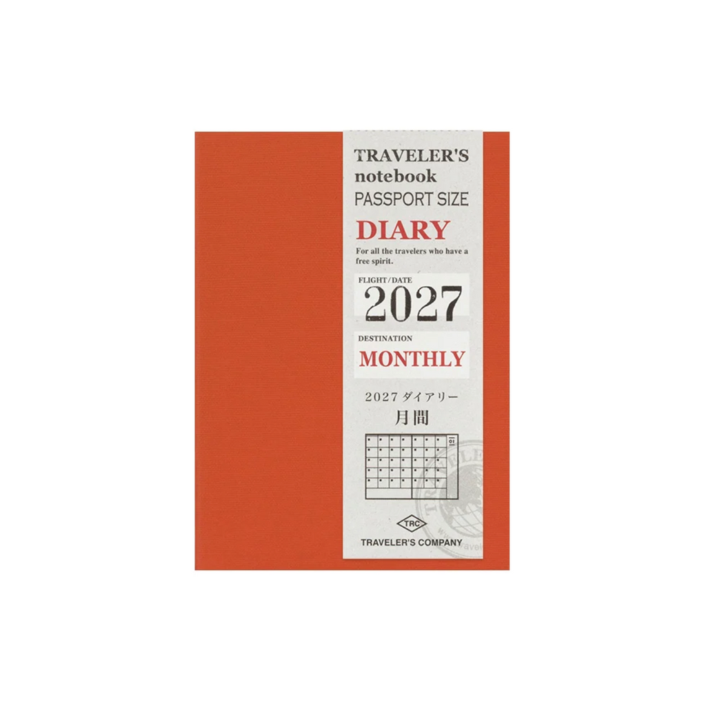 TRAVELER'S NOTEBOOK DIARY 2027 - Monthly (Passport Size) — by Traveler's Company