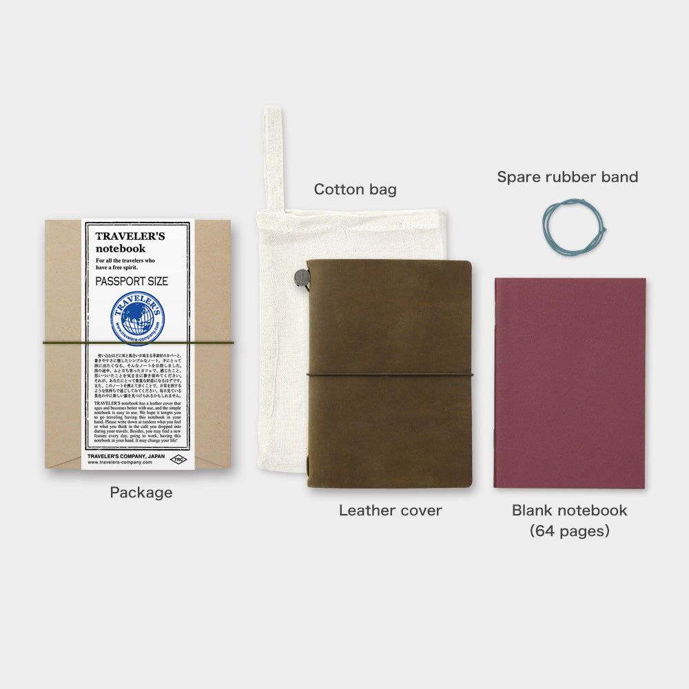 TROUSSE CARNET DU VOYAGEUR, différentes couleurs (Taille passeport) — par Traveler’s Company (TRC)