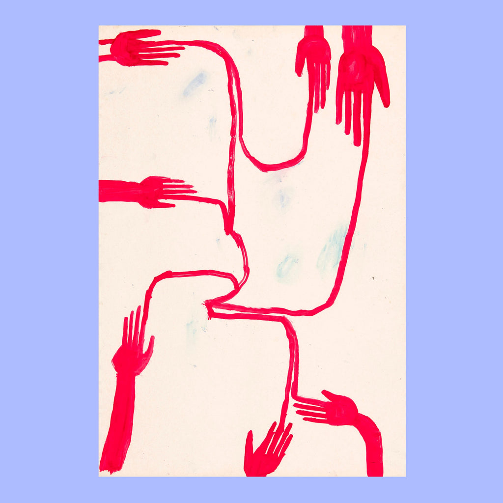 MAINS ROUGES, Print, 15 x 21 cm – by Alexandra Duprez