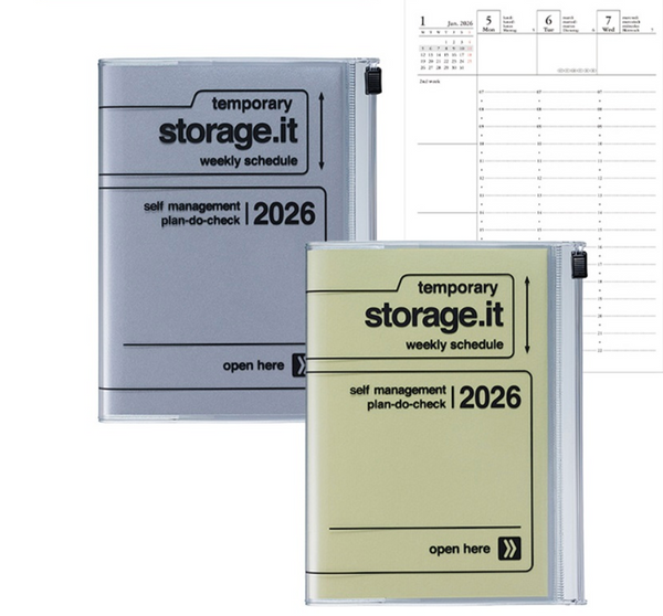WEEKLY VERTICAL PLANNER 2026 - 16 MONTHS, A5 STORAGE.IT (multiple colours) — by MARK'S