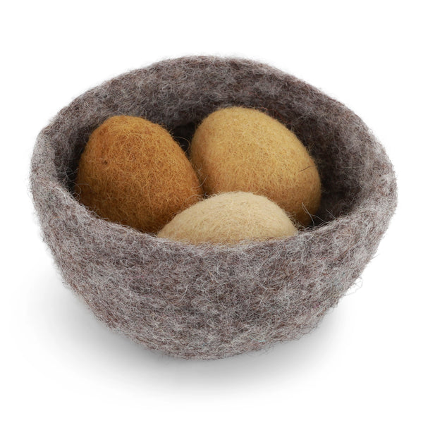 FELT DECORATION - NEST WITH EGGS — by Gry & Sif