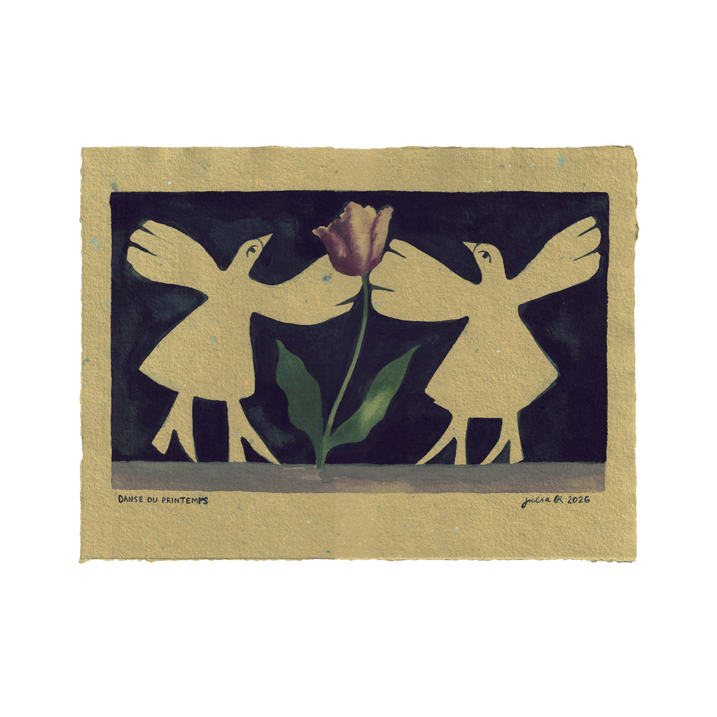 DANSE DU PRINTEMPS (Peinture original) – 14,40 × 10,67 pouces — par Julia GR