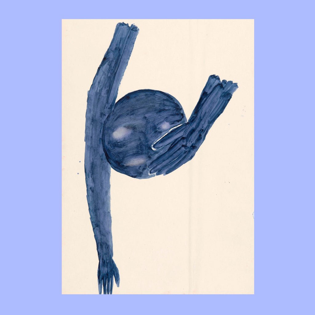 MAINS BLEUES, Print, 15 x 21 cm – by Alexandra Duprez