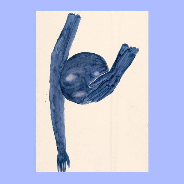 MAINS BLEUES, Print, 15 x 21 cm – by Alexandra Duprez