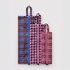 3D ZIP SET "CHECK MIX" — by Baggu