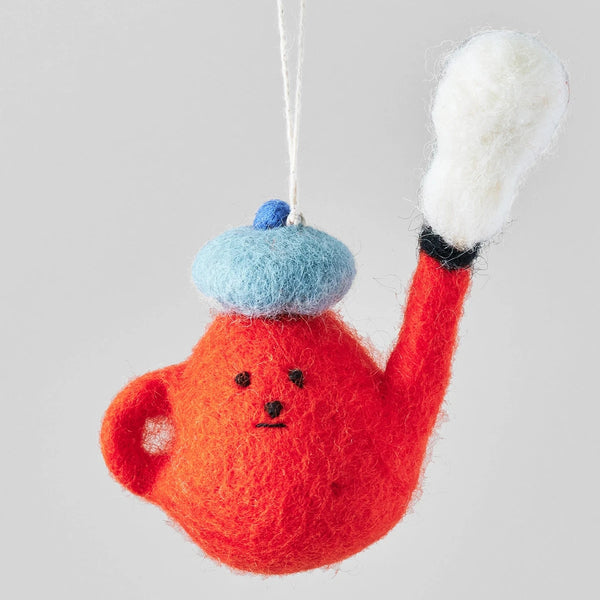 "TEAPOT" HANGING FELT ORNAMENT — by Holly St Clair