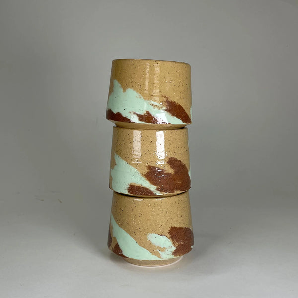 SMALL BEIGE CERAMIC CUP, 6oz — by Ancrage Poterie