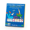 LES LOUFOQUES - 8 Stamp Felt Pens 2 in 1 — by Moulin Roty