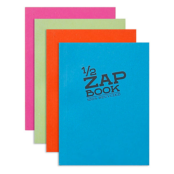 CARNET DE CROQUIS 1/2 ZAP BOOK A5 PAGES BLANCHES 100% RECYCLÉ (plusieurs couleurs) — par Clairefontaine