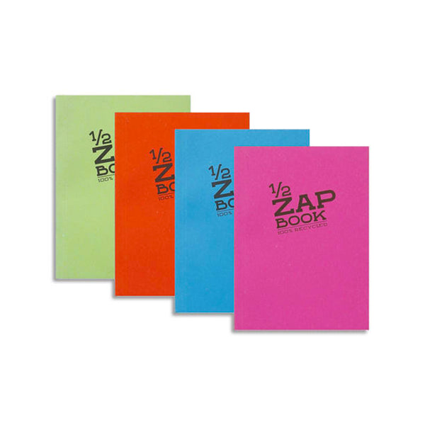 1/2 ZAP BOOK A6 SKETCHBOOK BLANK 100% RECYCLED (multiple colors) — by Clairefontaine