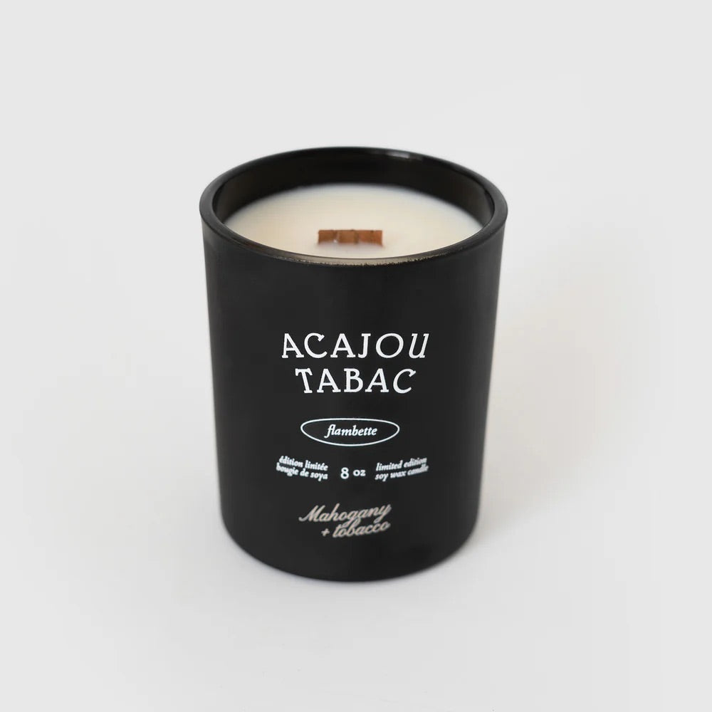 CANDLE, Mahogany wood and Tobacco — by Flambette – Paperole
