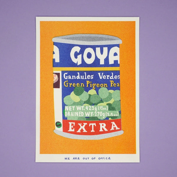 A CAN OF GOYA GREEN PIGEON PEAS, 13x18 cm (5x7") — by We are out of office
