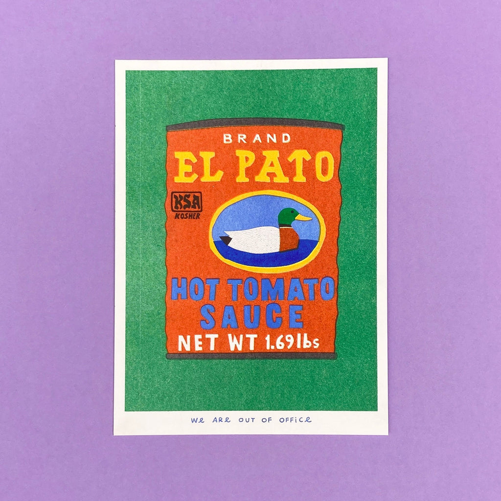 A CAN OF HOT TOMATO SAUCE, 13x18 cm (5x7") — by We are out of office