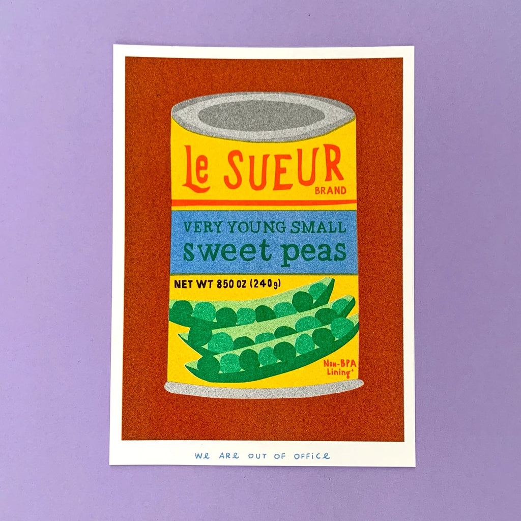 A CAN OF SWEET PEAS, 13x18 cm (5x7") — by We are out of office
