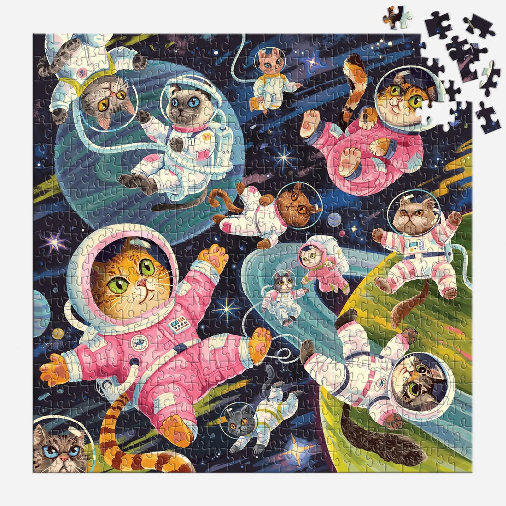 A SPACE MEOWDYSSEY, 500 PIECES PUZZLE — by Lucia Baertl