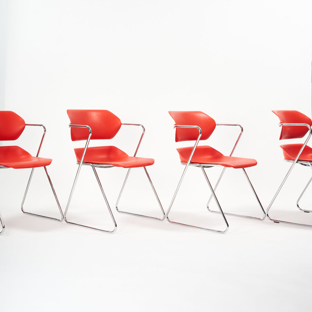 ACTON STACKER - Chaises vintage (ensemble de quatre) — par Hugh Acton