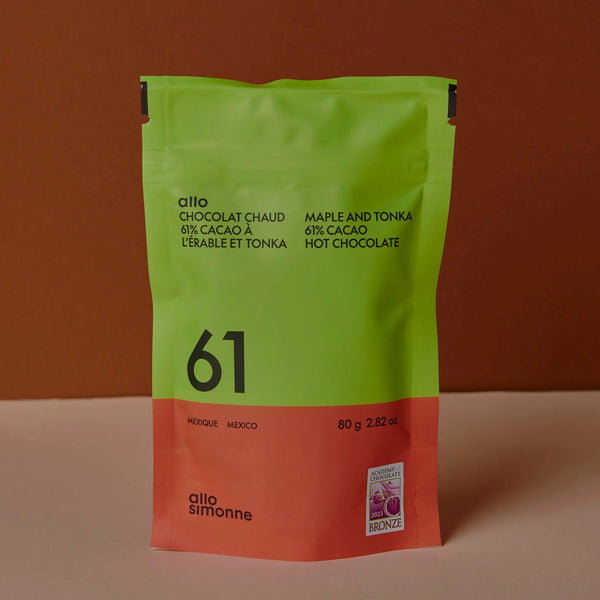 CHOCOLAT CHAUD - Mexique 61% Cacao Bio à l'Érable et Tonka — par Allo Simone