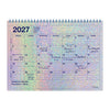 MONTHLY NOTEBOOK CALENDAR 2027 - 12 MONTHS, B6 (Multiple Colors) — by MARK'S