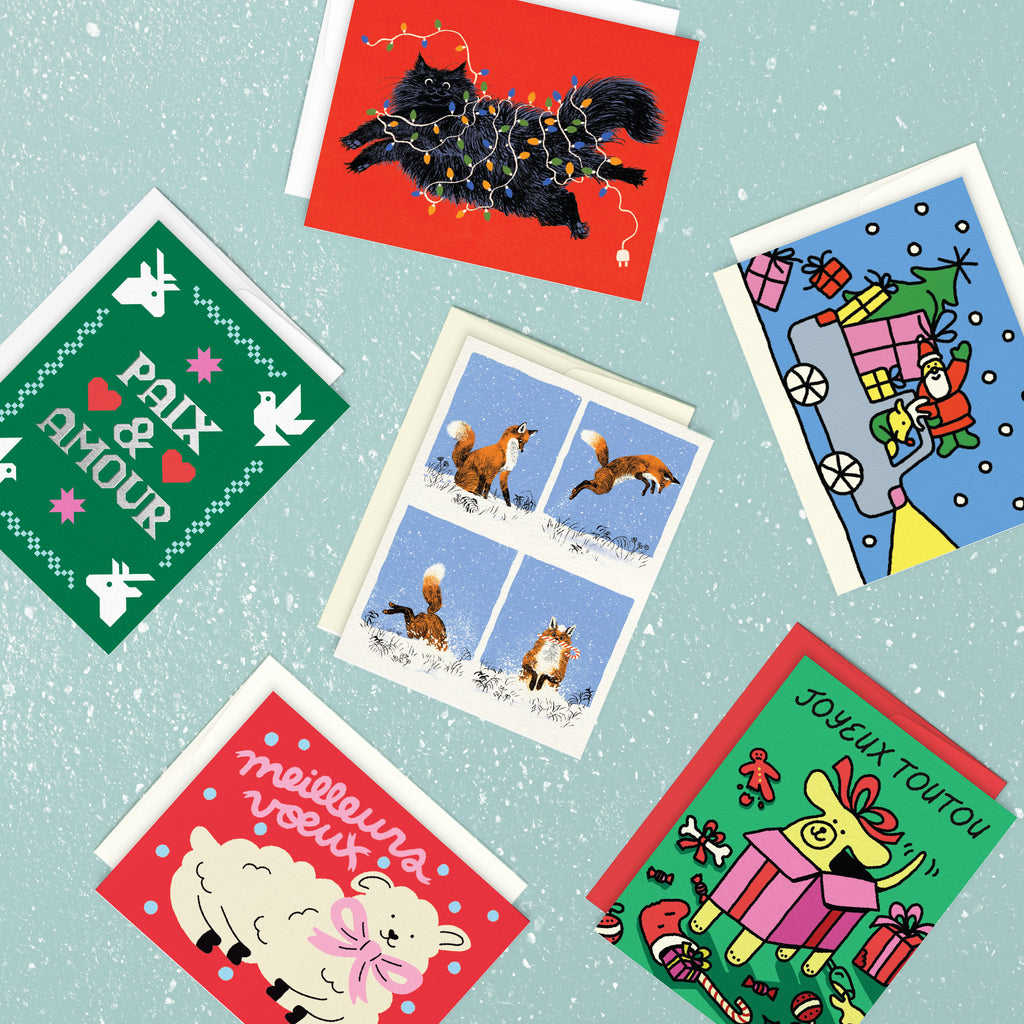 6 HOLIDAY GREETING CARDS MIX (French) — 2026 COLLECTION