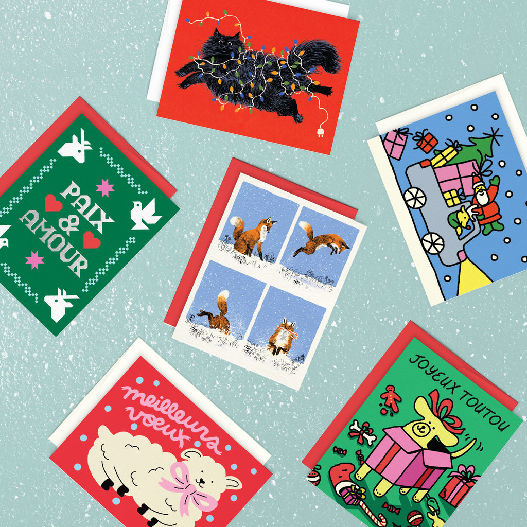 6 HOLIDAY GREETING CARDS MIX (French) — 2026 COLLECTION