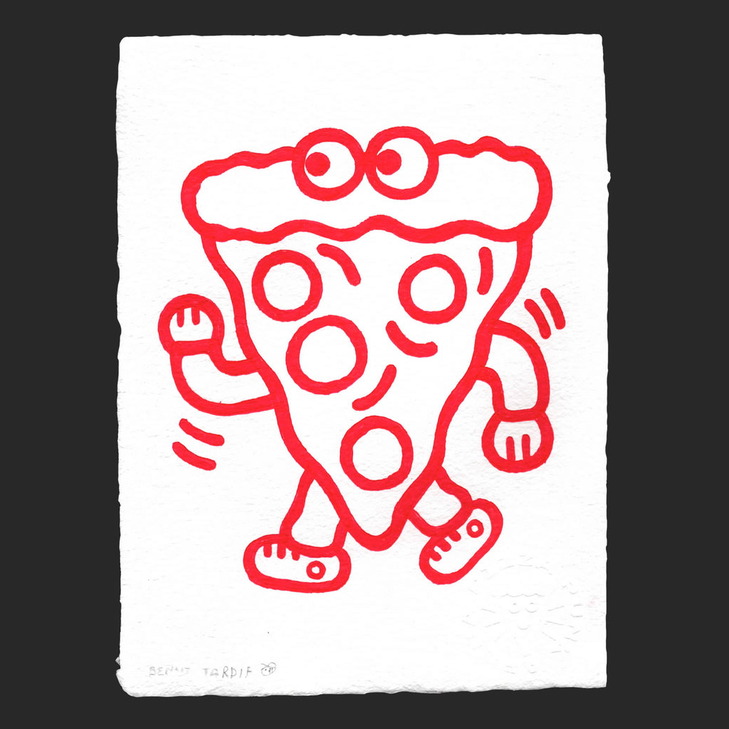 PIZZA MCDO (Original Drawing) - 7" x 9.5" — by Benoit Tardif