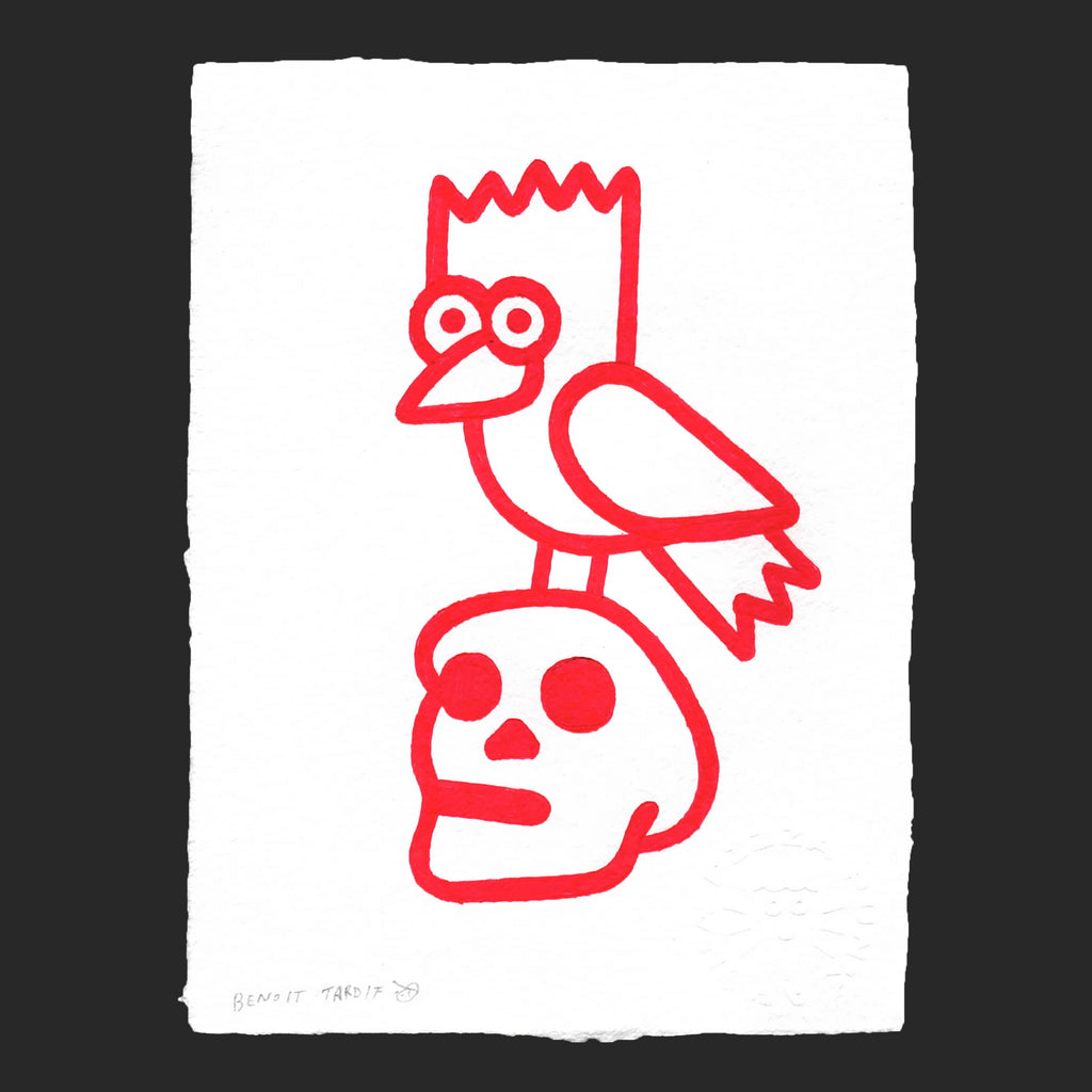 JAMAIS PLUS (Dessin original) - 7" x 9.5" — par Benoit Tardif