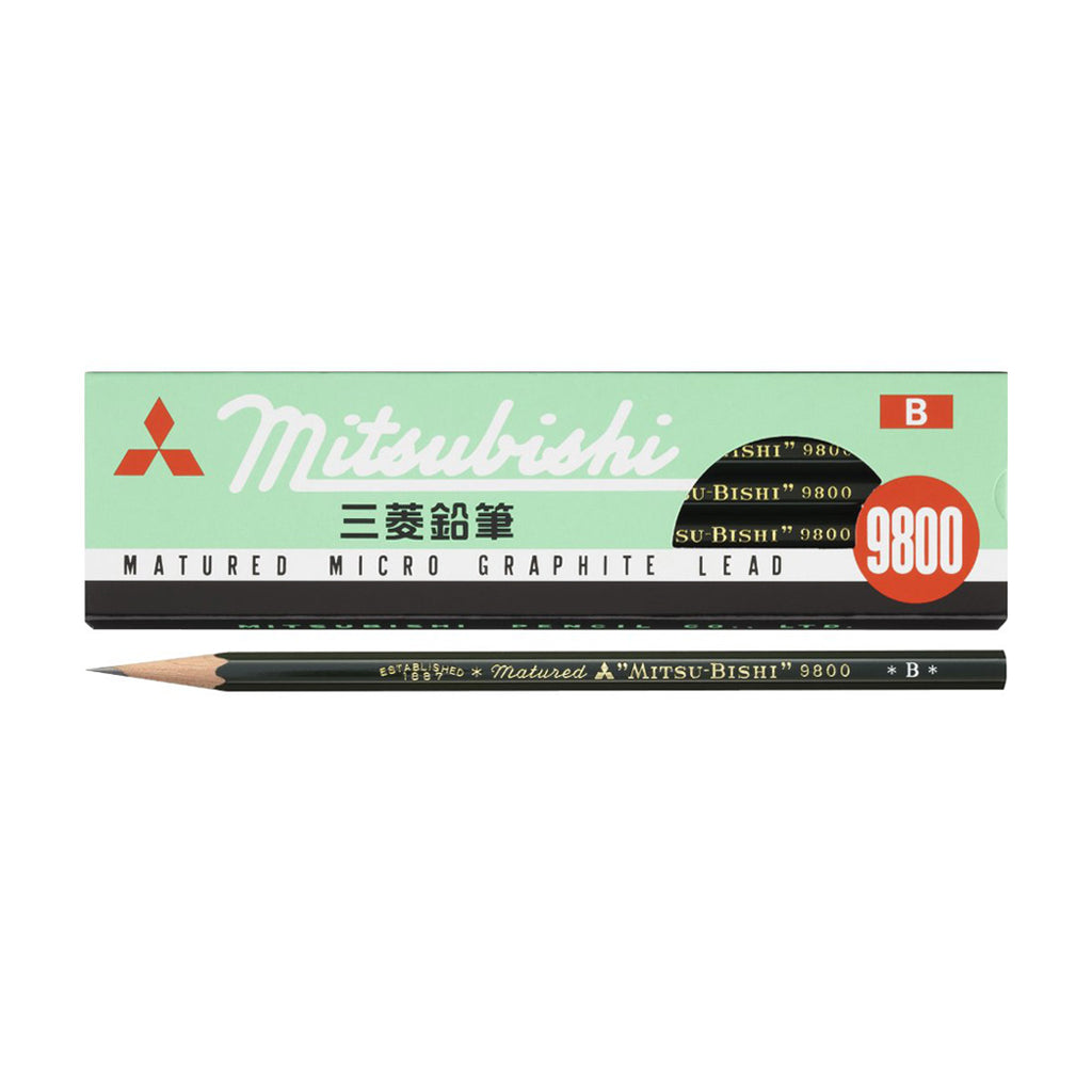 Box of 12, 9800 B pencils – by Mitsubishi