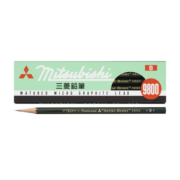 Box of 12, 9800 B pencils – by Mitsubishi