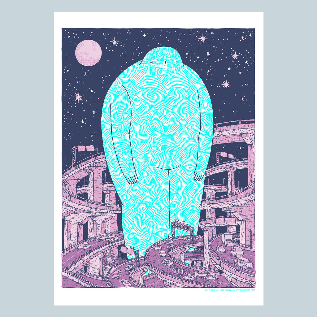 BY THIS SHALL YOU KNOW HIM – HIGHWAYS, Sérigraphie - 50x70 cm — par Jesse Jacobs