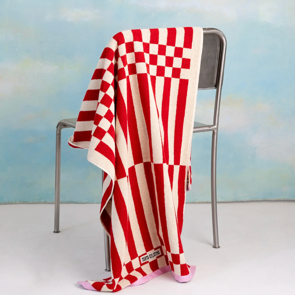 Clubhouse Towel - Red (Multiple sizes) — by Tarta Gelatina