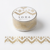 CROSS STITCH – Ruban adhésif décoratif transparent SODA, 20 mm — par Hitotoki