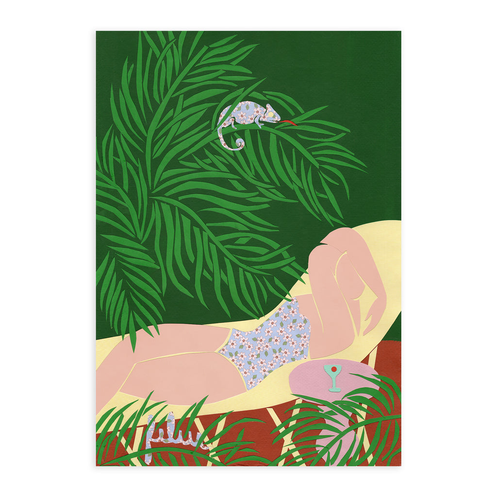 CAMOUFLAGE D'ÉTÉ (Original Collage) 11.5" x 16.5" — by Isabelle Feliu