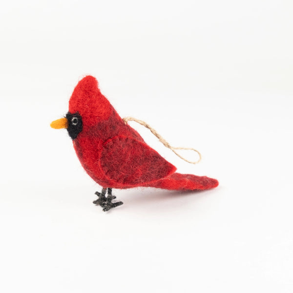 CARDINAL - HANGING FELT ORNAMENT — by The Winding Road