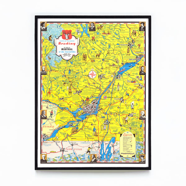 CARTE DE VACANCES BRADING DES RÉGIONS DE MONTREAL ET DES LAURENTIDES (Plusieurs formats) — by Stanley Turner