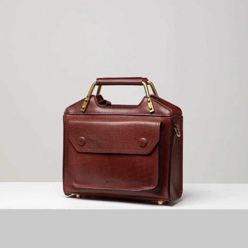 NEO RETRO MINI CROSSBODY BAG - Chestnut — by Uppdoo