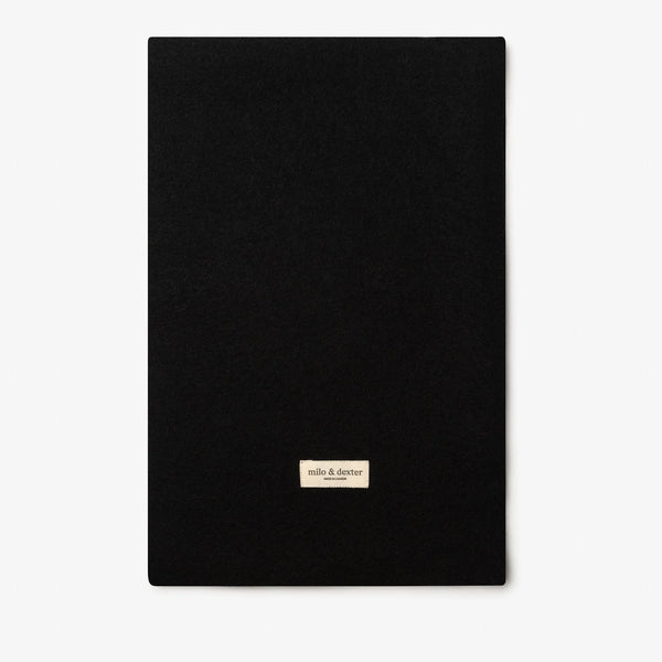 CLASSIC MERINO WOOL SCARF – Black — by Milo & Dexter