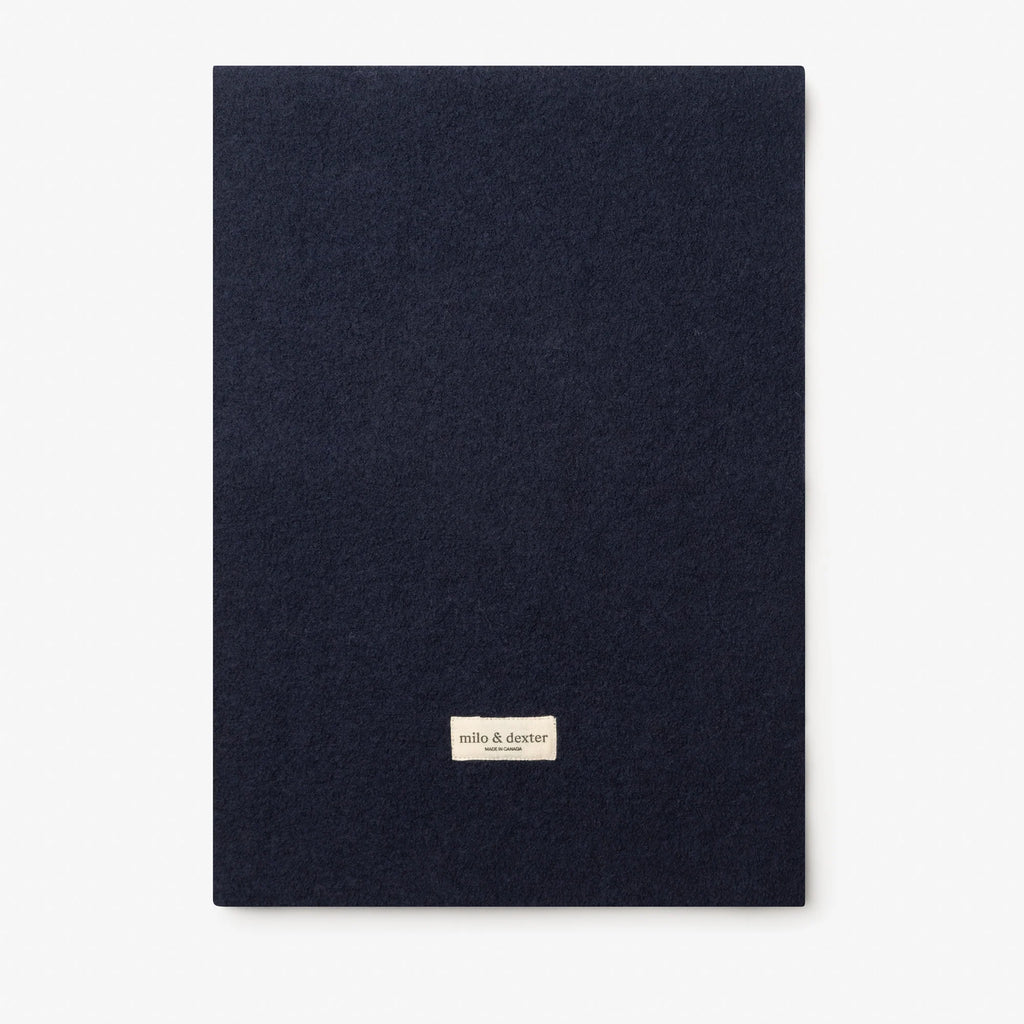 CLASSIC MERINO WOOL SCARF – Navy — by Milo & Dexter