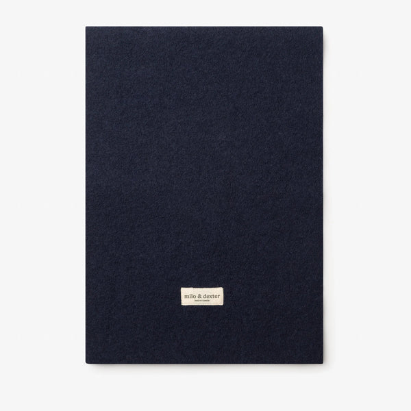 CLASSIC MERINO WOOL SCARF – Navy — by Milo & Dexter