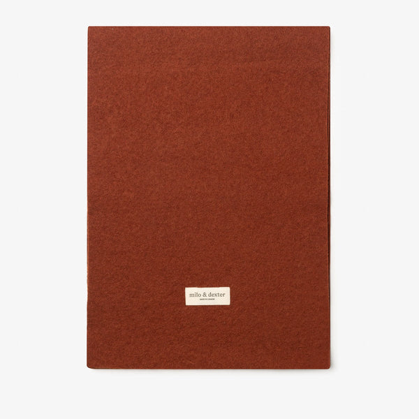 CLASSIC MERINO WOOL SCARF – Rust — by Milo & Dexter