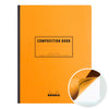 CAHIER DE COMPOSITION QUADRILLÉ RELIÉ COUSU B5 ORANGE — par Rhodia