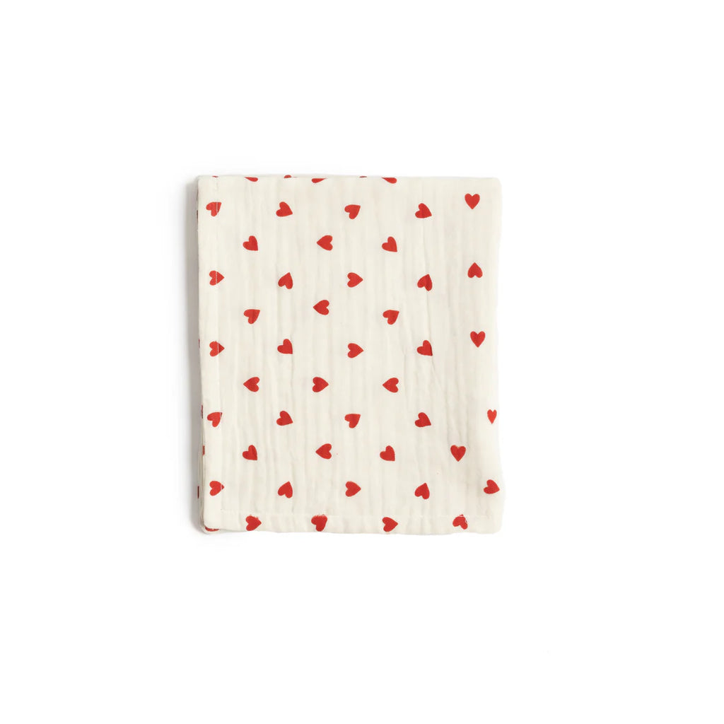 LITTLE HEARTS BURP CLOTH — by La fée raille