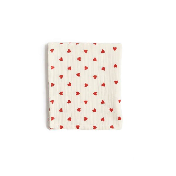 LITTLE HEARTS BURP CLOTH — by La fée raille